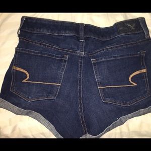 american eagle high rise shortie shorts